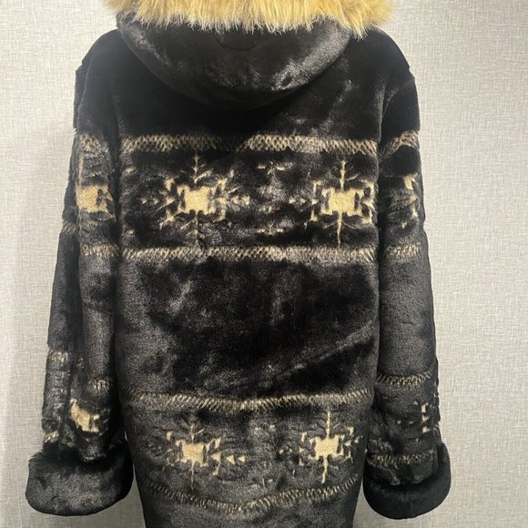 Fur Jacket  Ladies M hooded lined - Picture 2 of 8